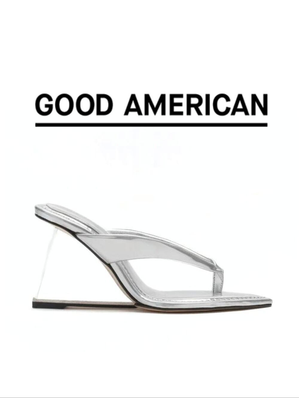 Good American - Cinder-F*cking-Rella Thong - Silver - Size 6
